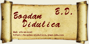 Bogdan Didulica vizit kartica